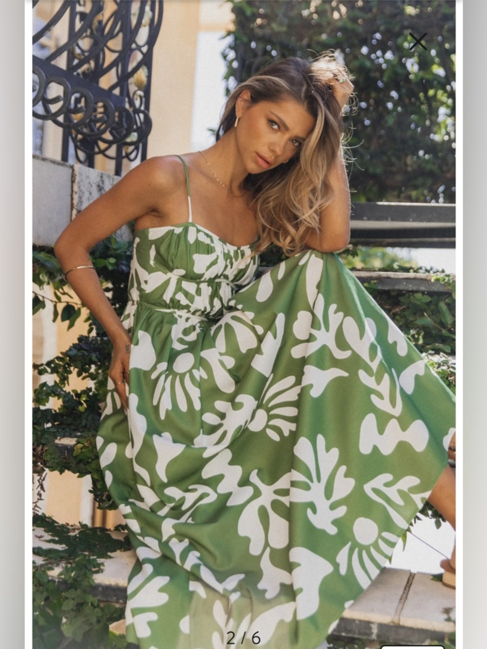 Runaway the label Payton Green Floral Dress S - Picture 2 of 14